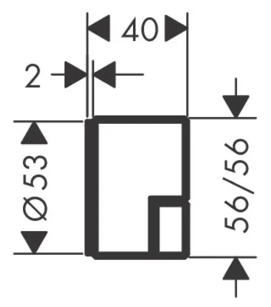 Axor - Edge - Termosztátos váltó- és elzárószelep - 46771000 – 2. kép