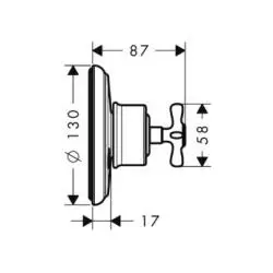 Axor - Montreux - Termosztátos váltó- és elzárószelep - 16830000 – 2. kép