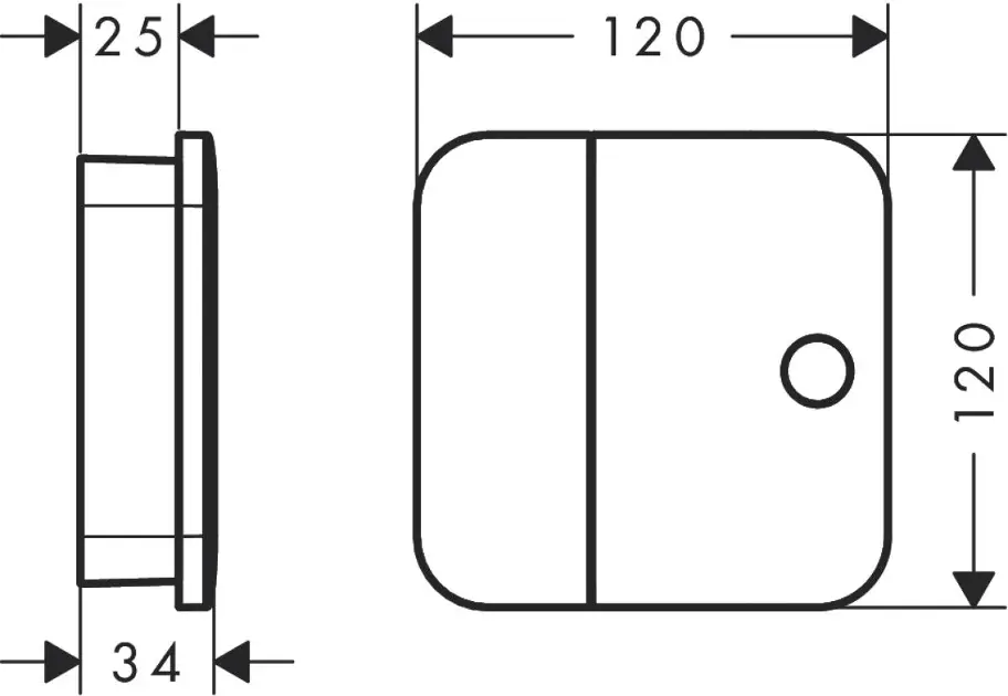 Axor - One - Termosztátos váltó- és elzárószelep - 45771000 – 2. kép