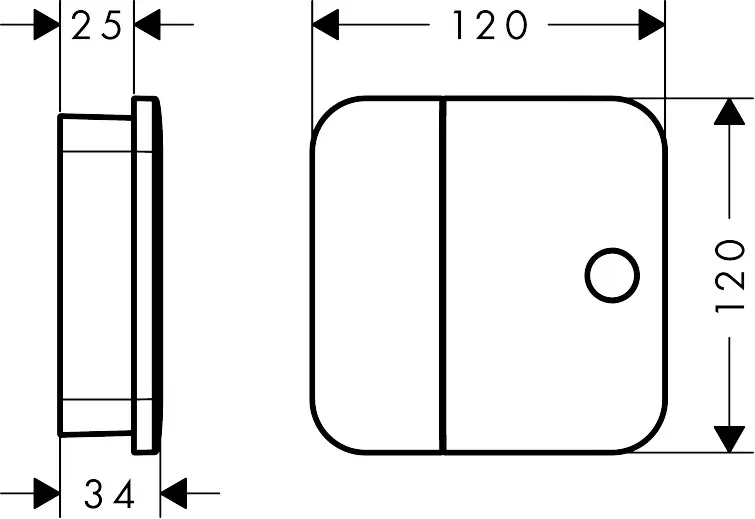 Axor - One - Termosztátos váltó- és elzárószelep - 45771670 – 2. kép