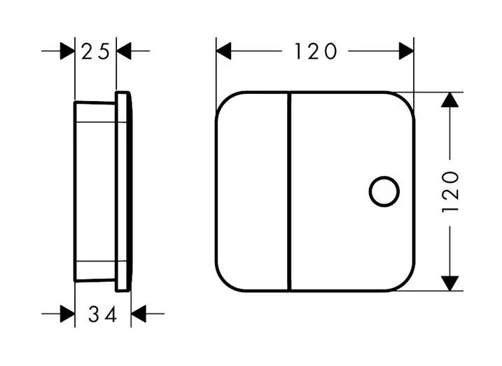 Axor - One - Termosztátos váltó- és elzárószelep - 45771950 – 2. kép
