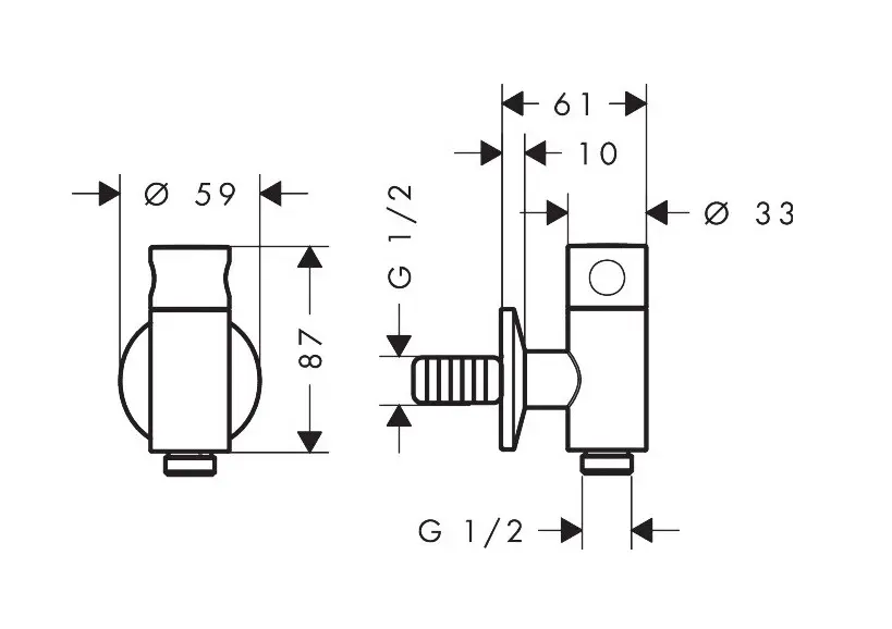 Axor - One - Termosztátos váltó- és elzárószelep - 48781340 – 2. kép