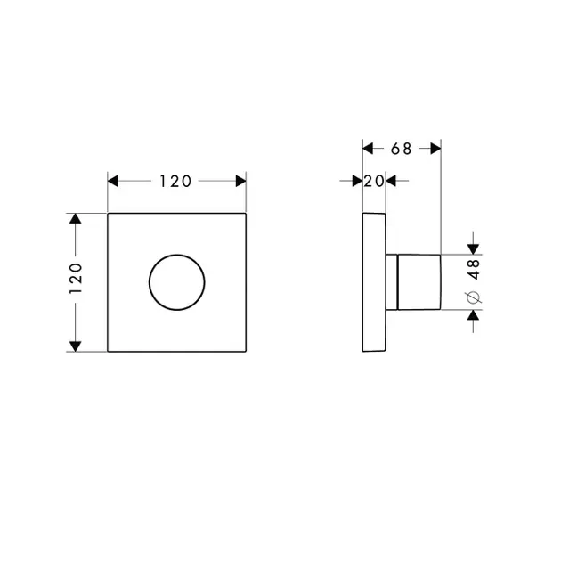 Axor - ShowerCollection - Termosztátos váltó- és elzárószelep - 10932000 – 2. kép