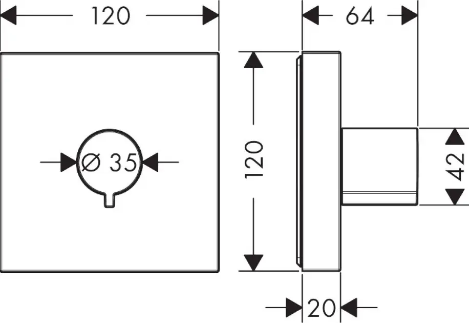 Axor - ShowerCollection - Termosztátos váltó- és elzárószelep - 10972000 – 2. kép