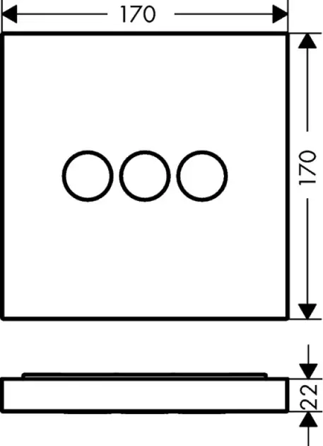 Axor - ShowerSelect - Termosztátos váltó- és elzárószelep - 36717000 – 2. kép