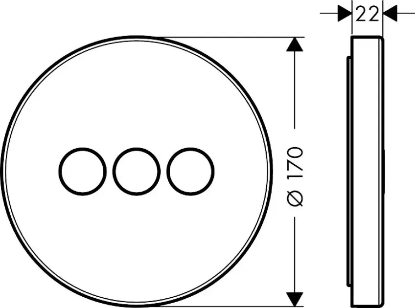 Axor - ShowerSelect - Termosztátos váltó- és elzárószelep - 36727000 – 2. kép