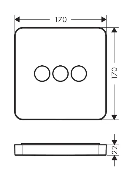 Axor - ShowerSelect - Termosztátos váltó- és elzárószelep - 36773670 – 2. kép