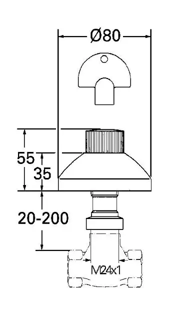Grohe - Atlanta - Termosztátos váltó- és elzárószelep - 19841000 – 2. kép
