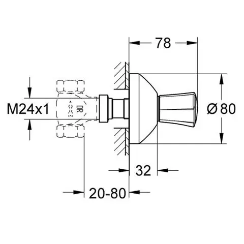 Grohe - Costa L - Termosztátos váltó- és elzárószelep - 19809001 – 2. kép