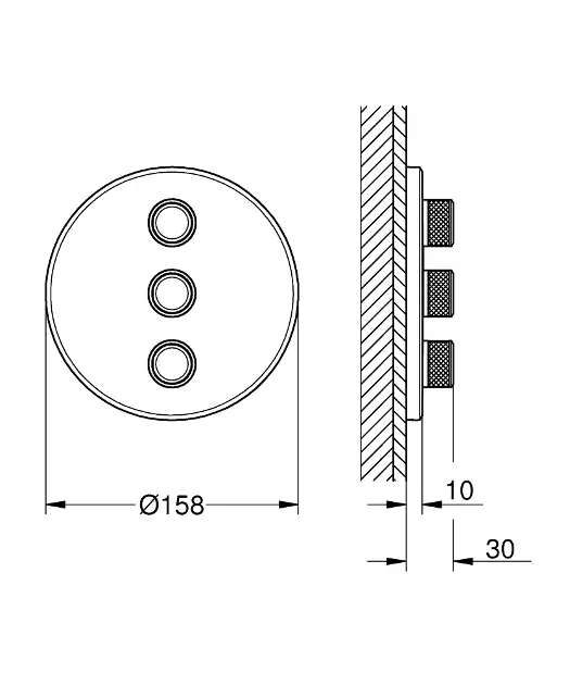 Grohe - Grohtherm SmartControl - Termosztátos váltó- és elzárószelep - 29122DL0 – 2. kép