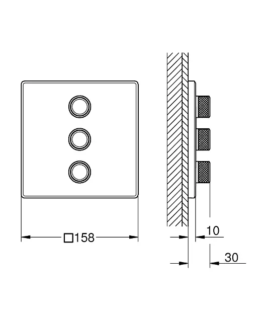 Grohe - Grohtherm SmartControl - Termosztátos váltó- és elzárószelep - 29127DL0 – 2. kép