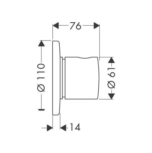 Hansgrohe - Trio/Quattro - Termosztátos váltó- és elzárószelep - 15932000 – 2. kép