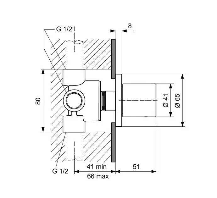 Ideal Standard - Joy Neo - Termosztátos váltó- és elzárószelep - A7567XG – 2. kép