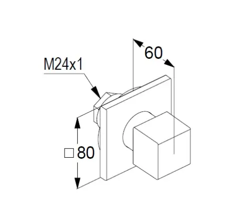 Kludi - Decus - Termosztátos váltó- és elzárószelep - 548163975 – 2. kép