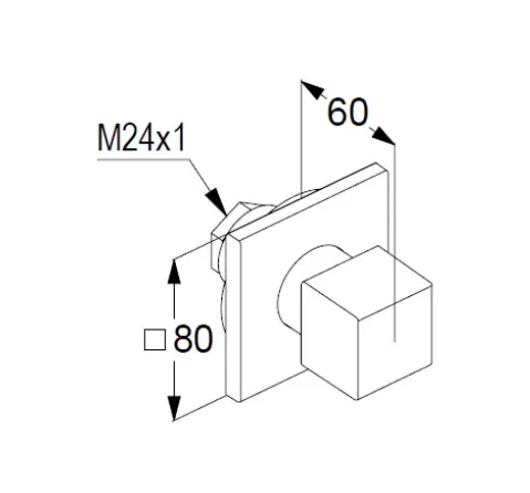 Kludi - Decus - Termosztátos váltó- és elzárószelep - 548463975 – 2. kép