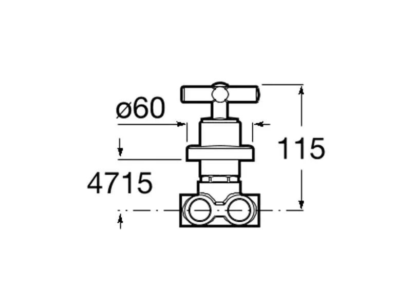 Roca - Loft - Termosztátos váltó- és elzárószelep - A5A9143C00 – 2. kép