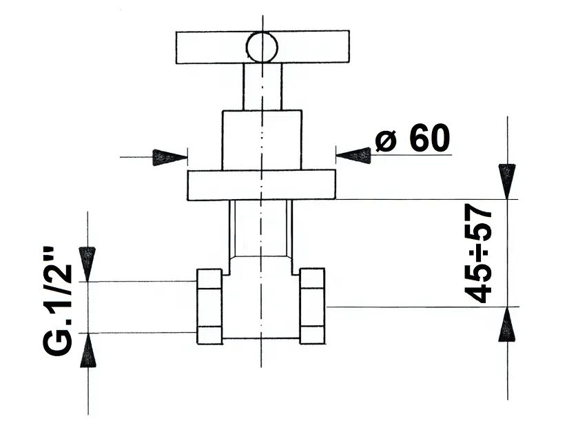 Sapho - Reitano Rubinetteria Axia - Termosztátos váltó- és elzárószelep - 505C – 2. kép