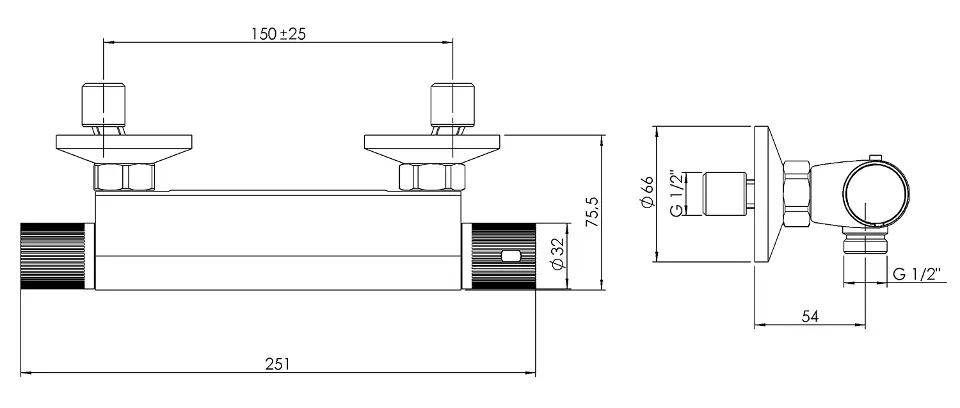 Aqualine - Action - Zuhany csaptelep - MB155 – 2. kép