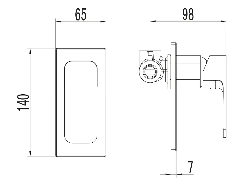 Aqualine - Factor - Zuhany csaptelep - FC541 – 2. kép