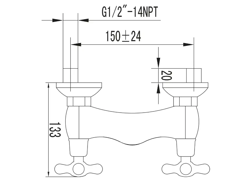 Aqualine - Victoria - Zuhany csaptelep - VC11 – 2. kép