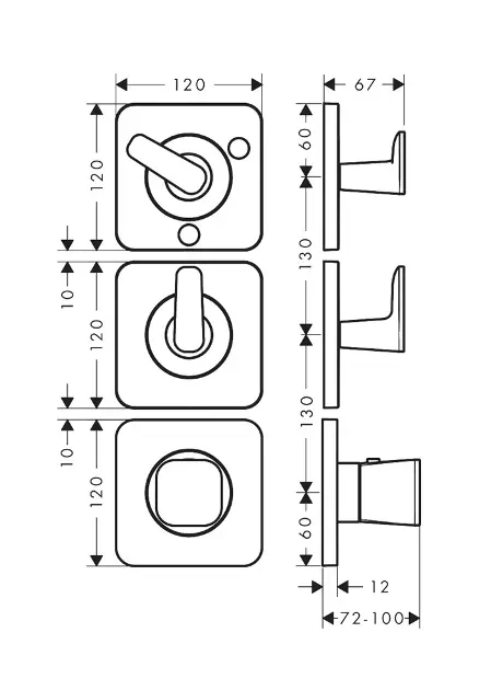 Axor - Citterio C - Zuhany csaptelep - 49710000 – 2. kép