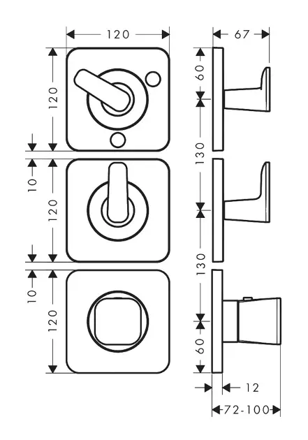 Axor - Citterio C - Zuhany csaptelep - 49710670 – 2. kép