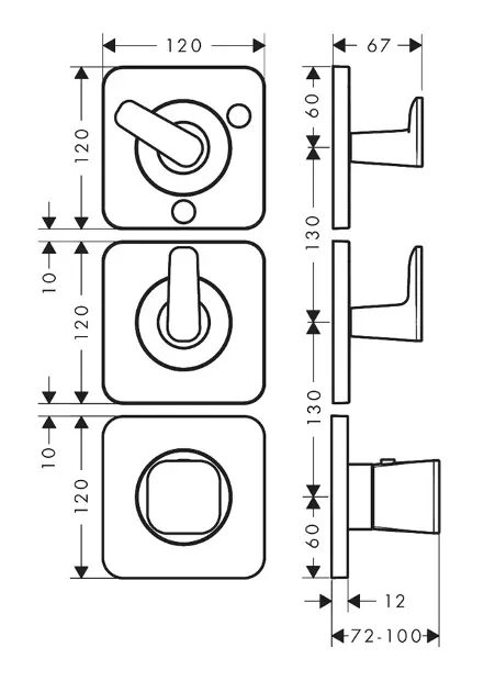 Axor - Citterio C - Zuhany csaptelep - 49711670 – 2. kép