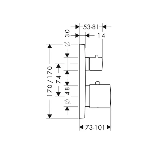 Axor - Citterio M - Zuhany csaptelep - 34705000 – 2. kép