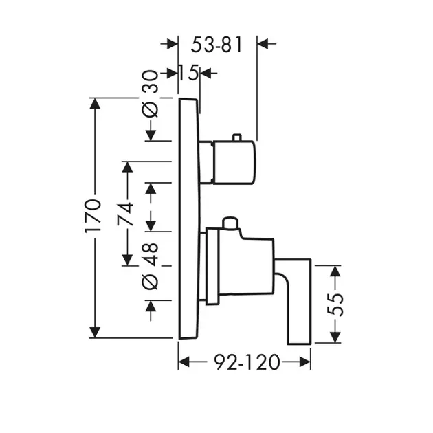 Axor - Citterio - Zuhany csaptelep - 39700000 – 2. kép