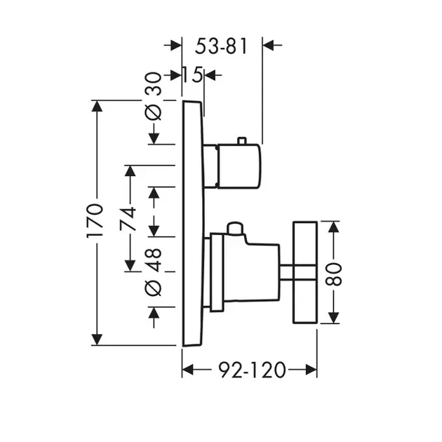 Axor - Citterio - Zuhany csaptelep - 39705000 – 2. kép