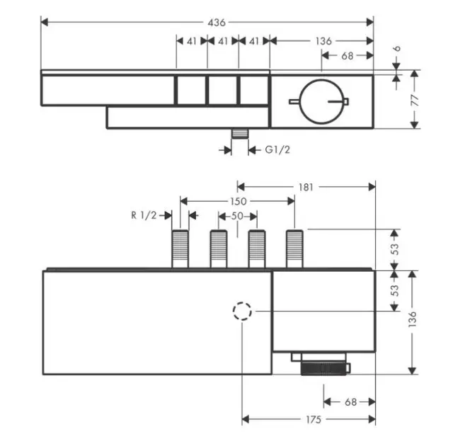 Axor - Edge - Zuhany csaptelep - 46141000 – 2. kép