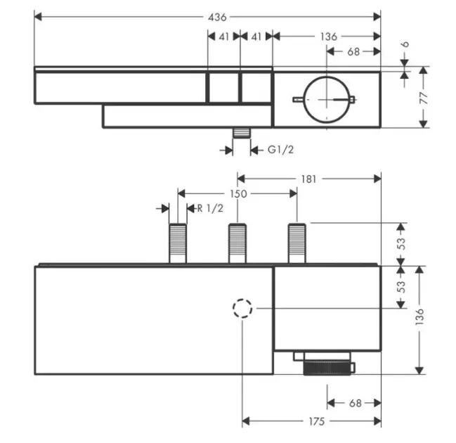 Axor - Edge - Zuhany csaptelep - 46241000 – 2. kép