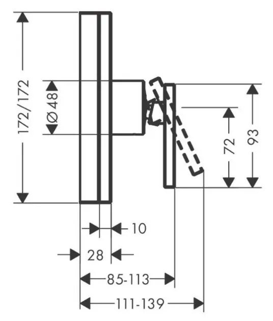 Axor - Edge - Zuhany csaptelep - 46651000 – 2. kép