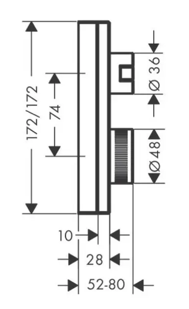 Axor - Edge - Zuhany csaptelep - 46751000 – 2. kép