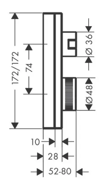 Axor - Edge - Zuhany csaptelep - 46761000 – 2. kép
