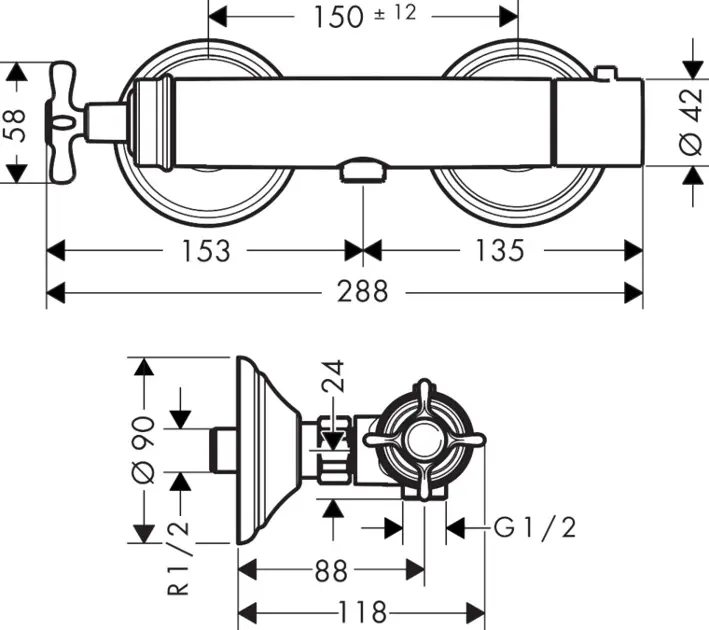 Axor - Montreux - Zuhany csaptelep - 16261820 – 2. kép