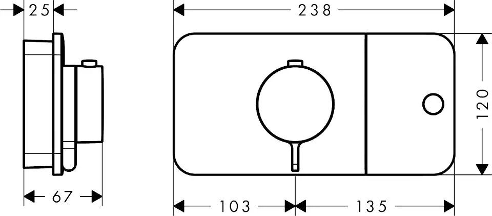 Axor - One - Zuhany csaptelep - 45711670 – 2. kép
