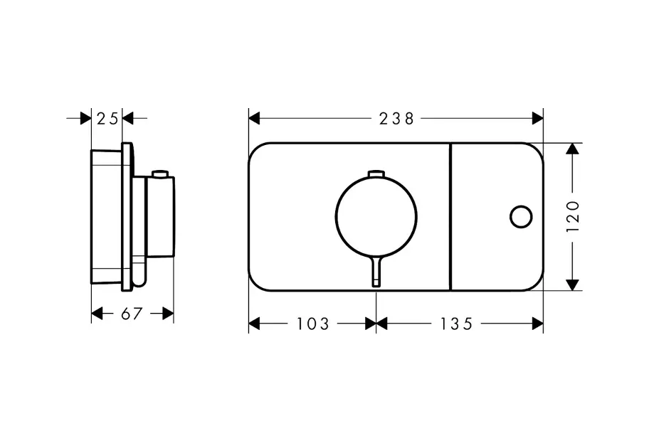 Axor - One - Zuhany csaptelep - 45711950 – 2. kép