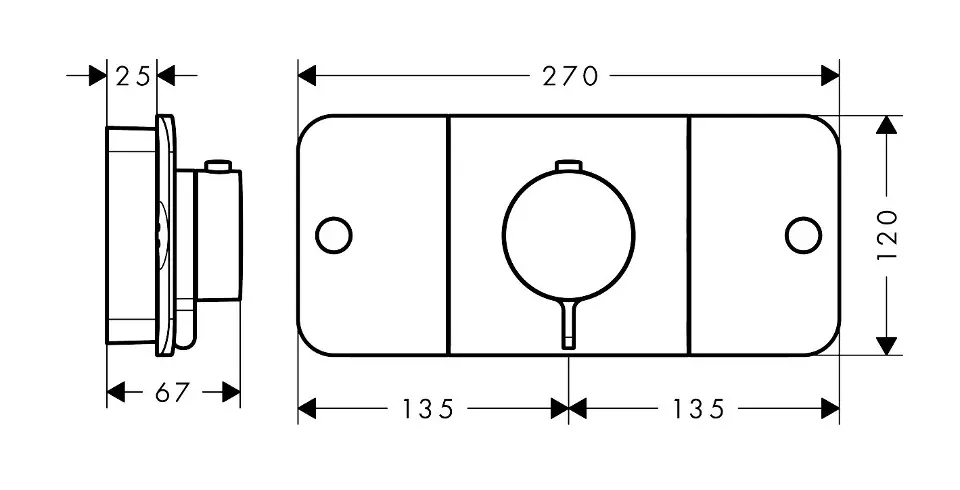 Axor - One - Zuhany csaptelep - 45712340 – 2. kép