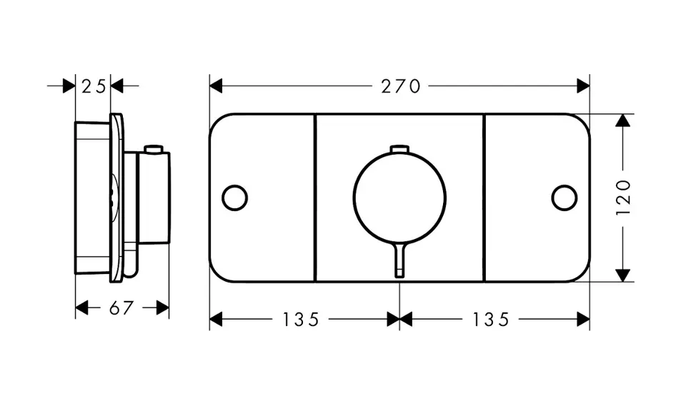 Axor - One - Zuhany csaptelep - 45712950 – 2. kép