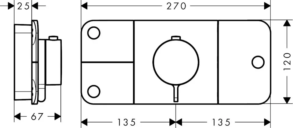 Axor - One - Zuhany csaptelep - 45713000 – 2. kép