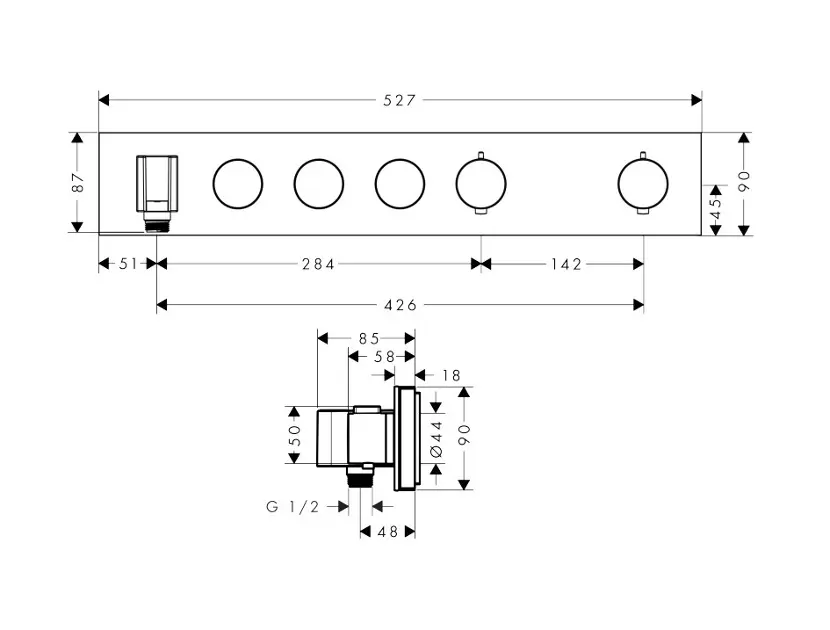 Axor - ShowerSolutions - Zuhany csaptelep - 18356820 – 2. kép