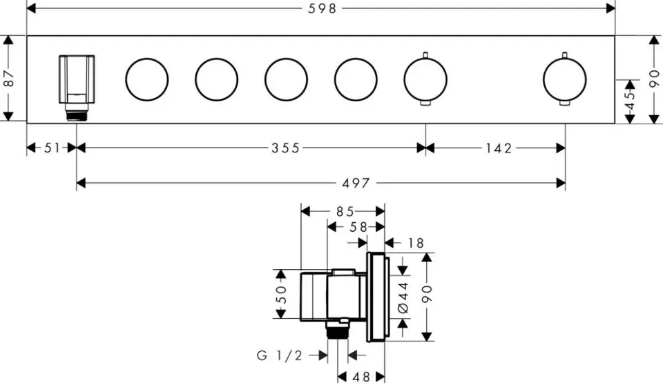 Axor - ShowerSolutions - Zuhany csaptelep - 18357000 – 2. kép