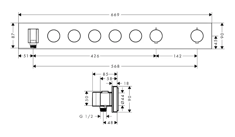 Axor - ShowerSolutions - Zuhany csaptelep - 18358000 – 2. kép