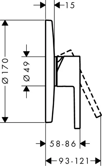 Axor - Starck - Zuhany csaptelep - 10614000 – 2. kép
