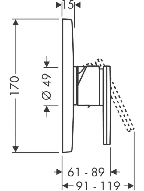 Axor - Starck - Zuhany csaptelep - 10616000 – 2. kép