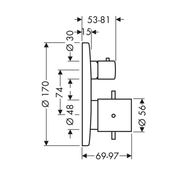 Axor - Starck - Zuhany csaptelep - 10700000 – 2. kép