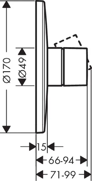 Axor - Uno - Zuhany csaptelep - 45605820 – 2. kép