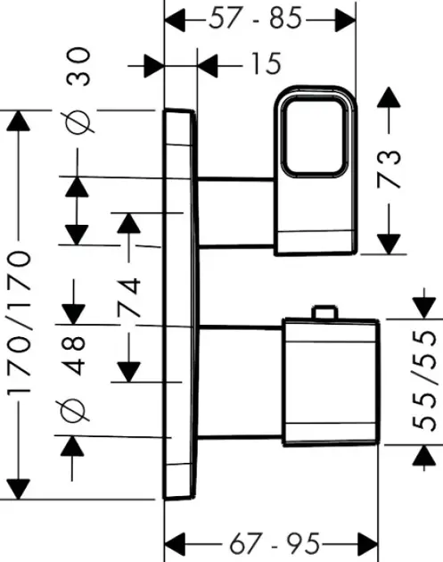 Axor - Urquiola - Zuhany csaptelep - 11732000 – 2. kép