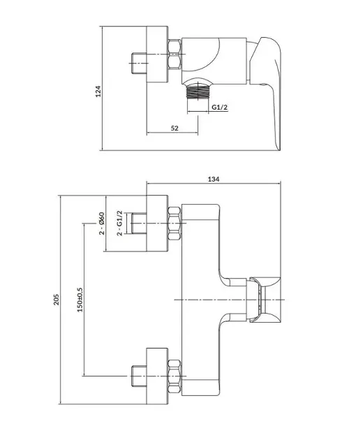 Cersanit - City - Zuhany csaptelep - S951-352 – 2. kép